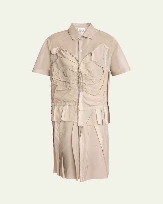 Deconstructed Button Down Midi Dress